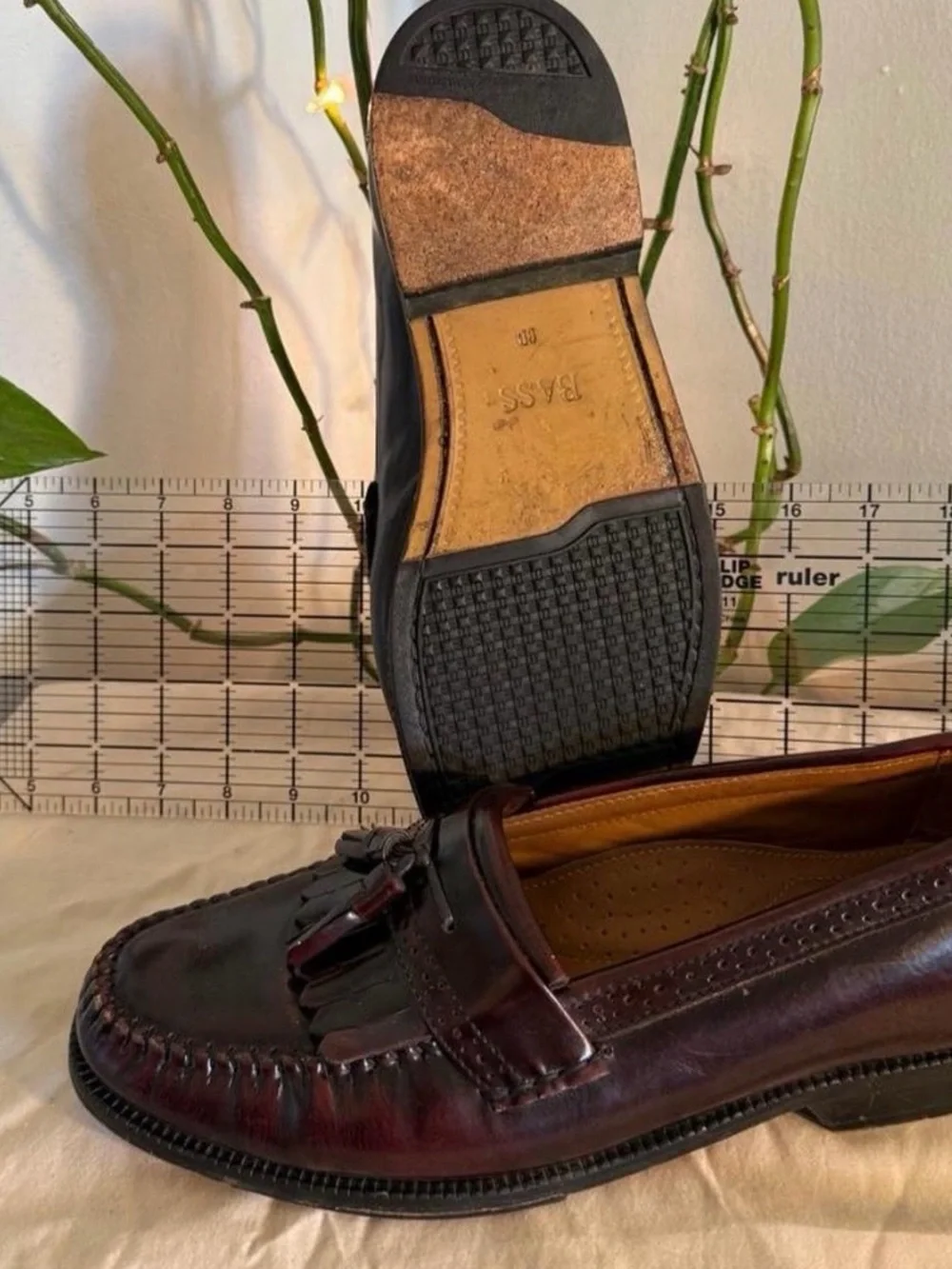 GH Bass Men's Tassel Kiltie Loafers - Burgundy/Deep Wine